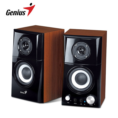 PARLANTE GENIUS SP-HF500A II 2.0 16W 3.5MM 240V WOOD/BLACK (31730032400)